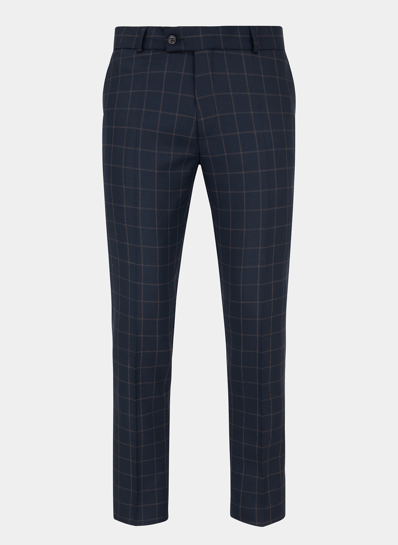 Granatowe spodnie garniturowe P21WP-6G-037-G