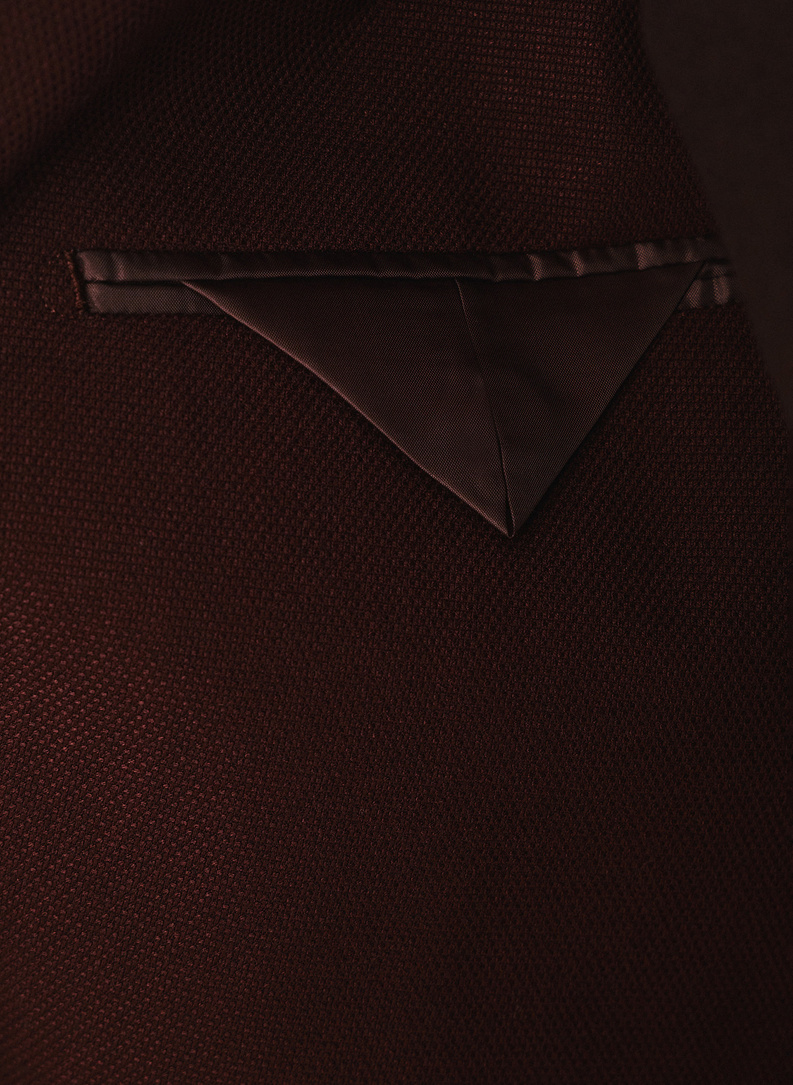 Brązowa gładka marynarka męska