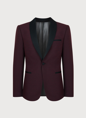 Marynarka smokingowa w kolorze bordowym