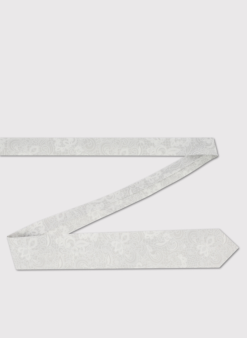 Jedwabny szary krawat męski