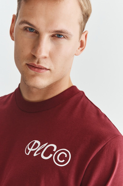 T-shirt z długim rękawem bordowy C21WF-TL-050-D