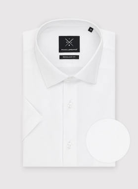 Biała koszula męska z krótkim rękawem