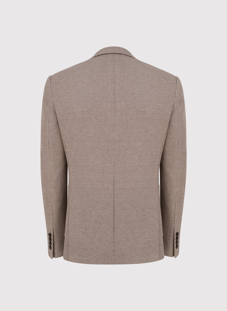 Brązowa marynarka z dzianiny