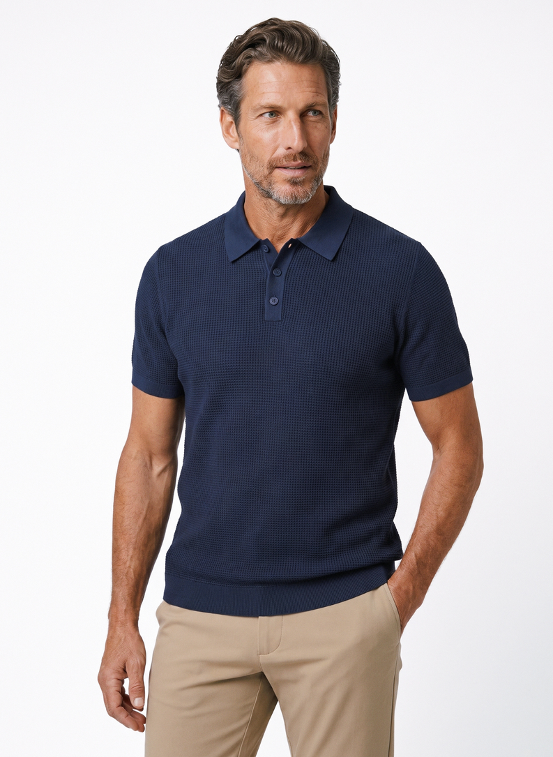 Swetrowe polo w kolorze granatowym