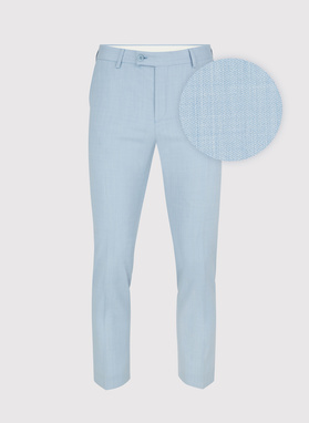 Gładkie błękitne spodnie garniturowe