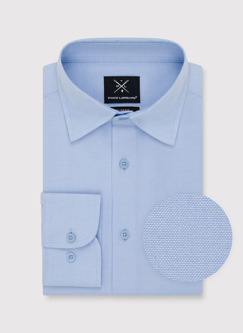 Niebieska bawełniana koszula męska