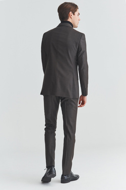 Brązowe spodnie garniturowe P21WP-6G-092-A