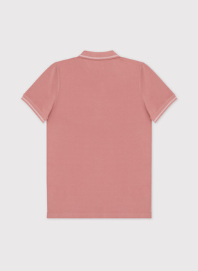 Gładki t-shirt polo w kolorze różowym