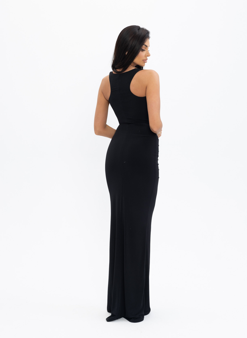 Długa sukienka AMARA DRESS w kolorze czarnym