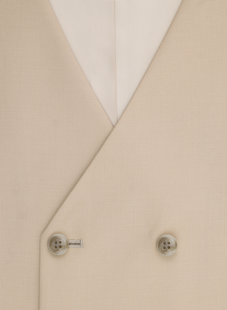 Beżowa kamizelka garniturowa z wełny