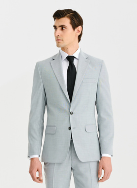 Szara marynarka garniturowa