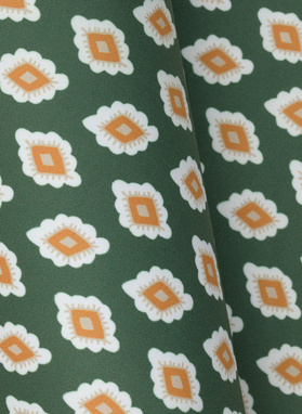 Zielona poszetka męska ze wzorem na całej powierzchni