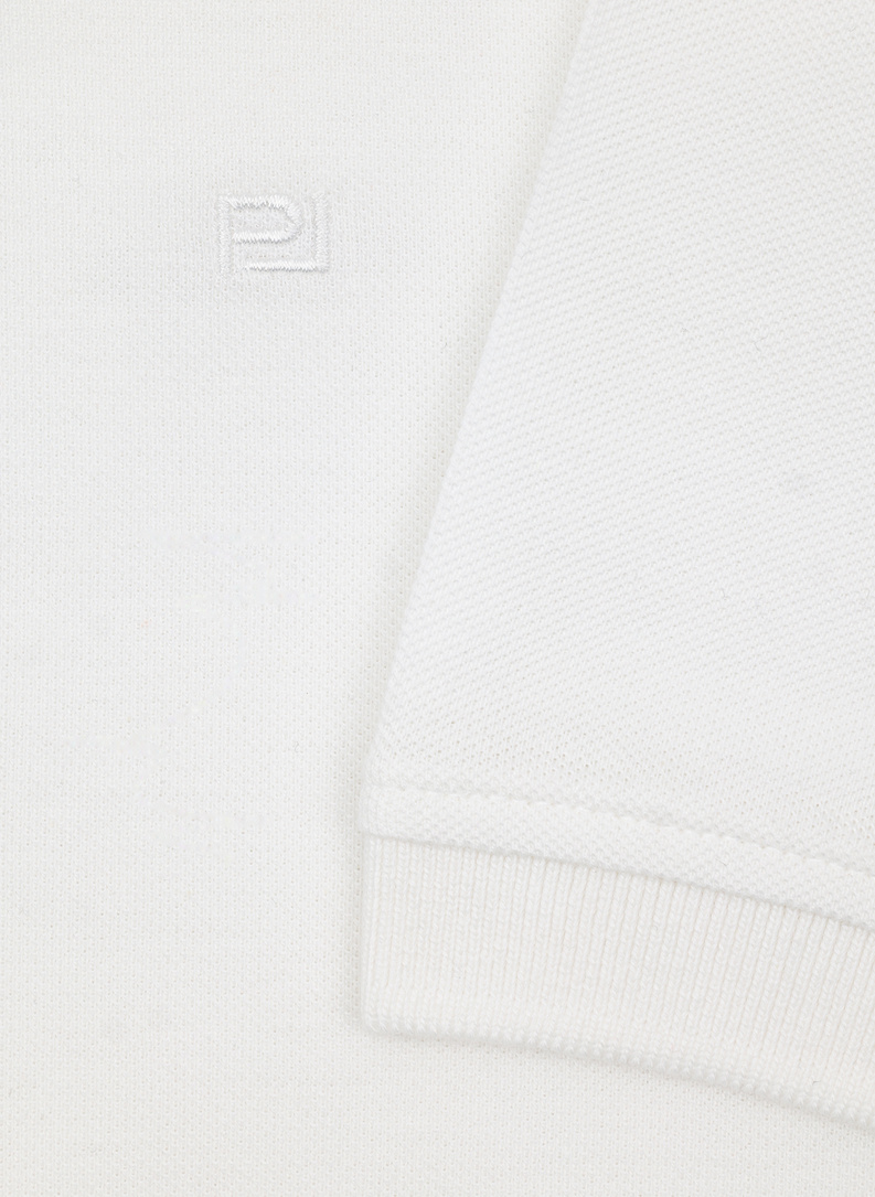 Białe męskie polo z bawełny