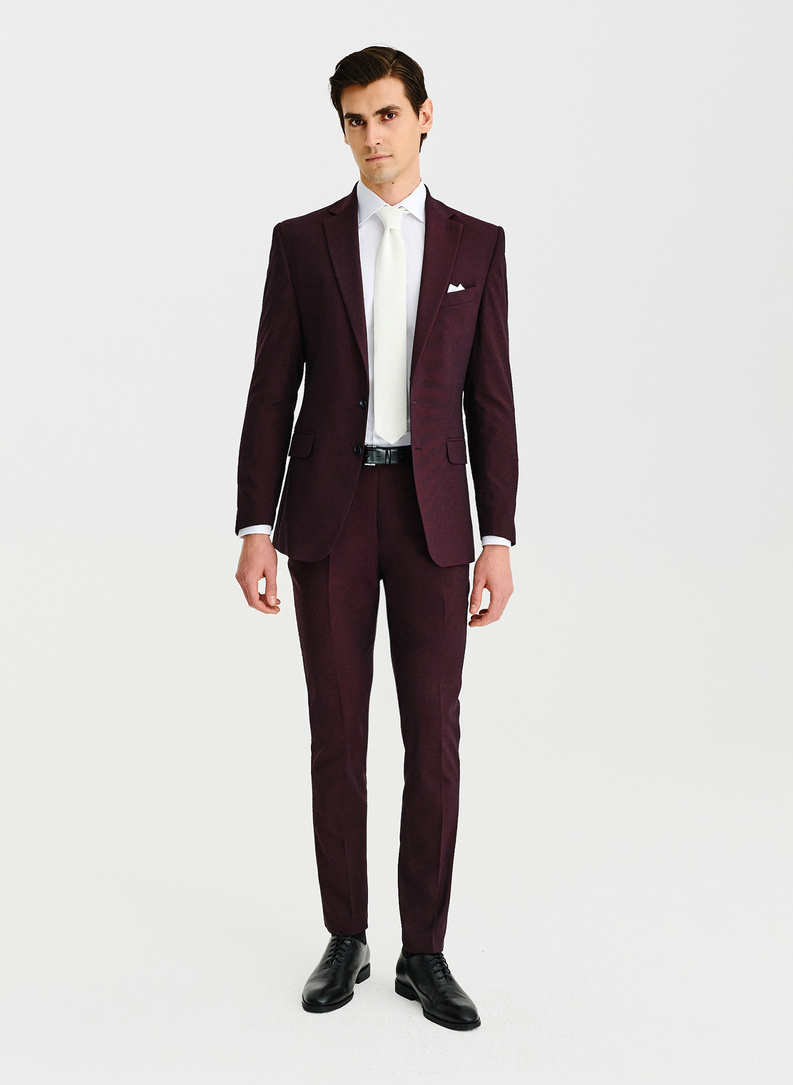 Bordowe spodnie ganiturowe