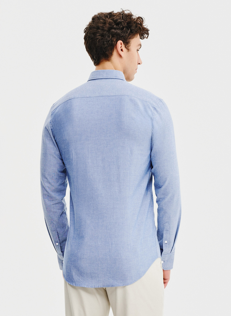 Koszula męska z kołnierzem na guziki