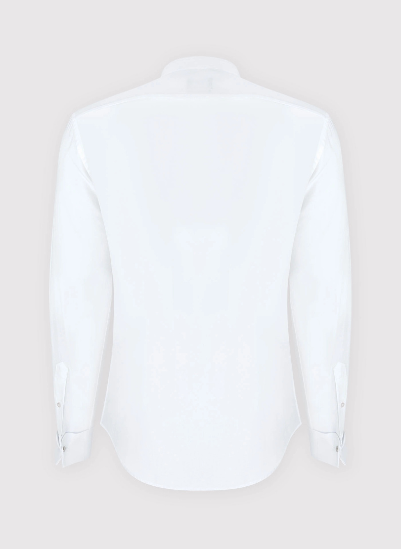 Biała smokingowa koszula męska