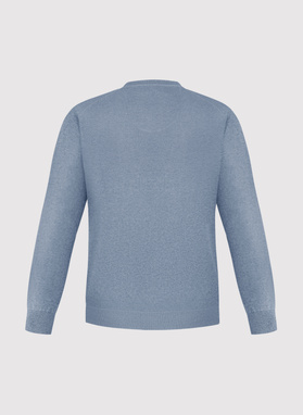 Niebieski sweter męski v-neck