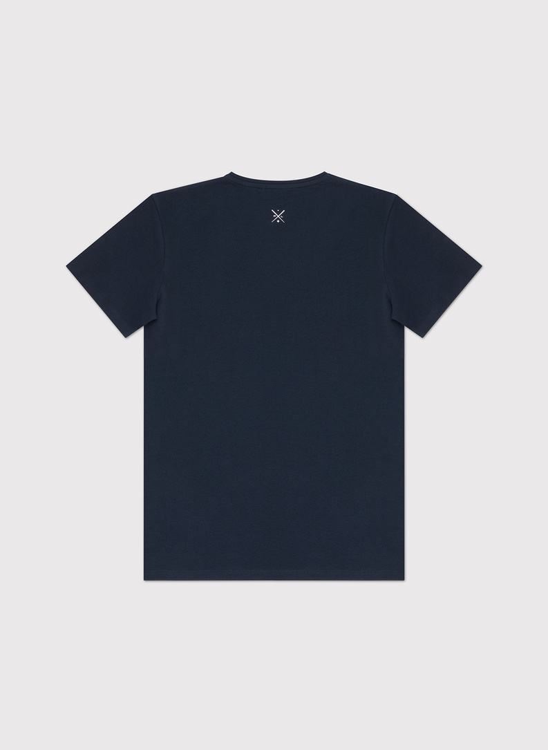 Granatowy gładki t-shirt męski