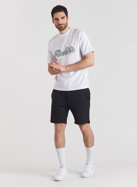 Biały T-shirt z krótkim rękawem oversize C21SF-TX-001-B