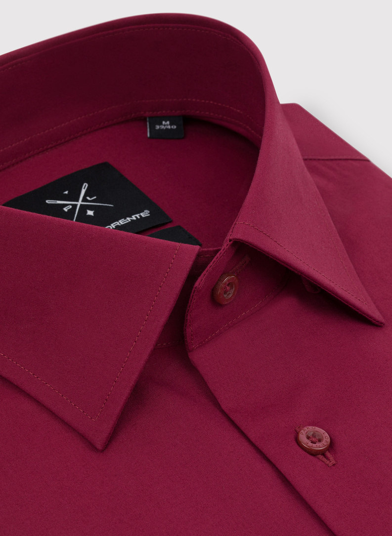 Burgundowa koszula męska długi rękaw