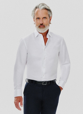 Gładka koszula męska w białym kolorze