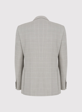 Wełniany garnitur męski w kratkę