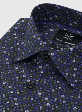 Męska koszula w kwiatowy mikrowzór