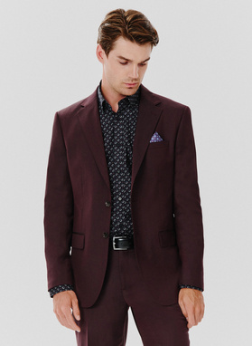 Marynarka garniturowa w kolorze burgundowym