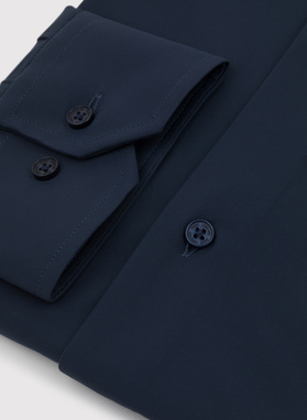 Granatowa dzianinowa koszula męska