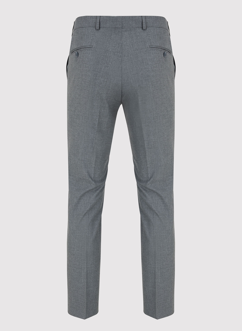 Szare gładkie spodnie garniturowe