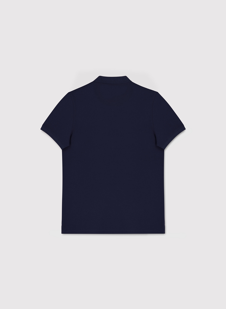 Granatowe bawełniane polo męskie