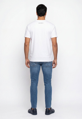 Biały t-shirt męski