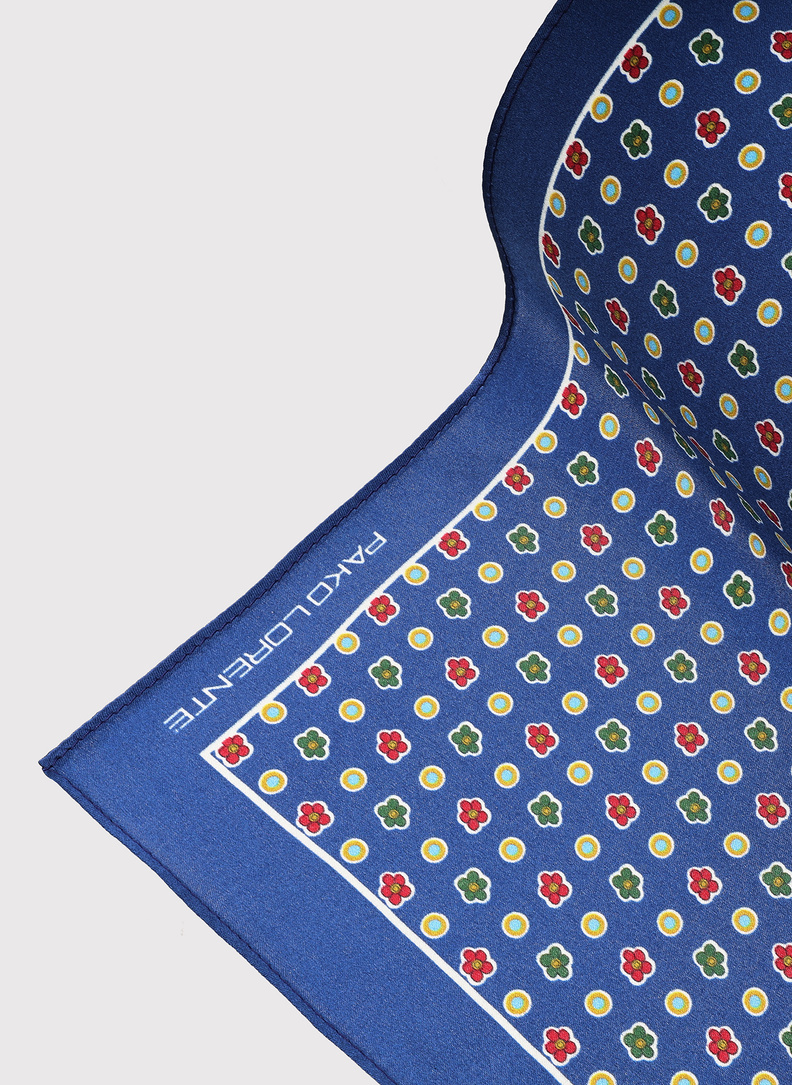 Granatowa poszetka męska mikrowzór