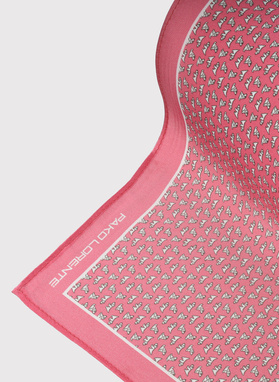 Różowa poszetka męska w pieski