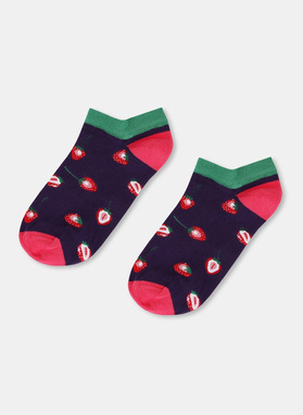 Skarpetki stopki w truskawki DDTA9-SX-039-X