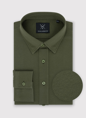 Zielona bawełniana koszula męska