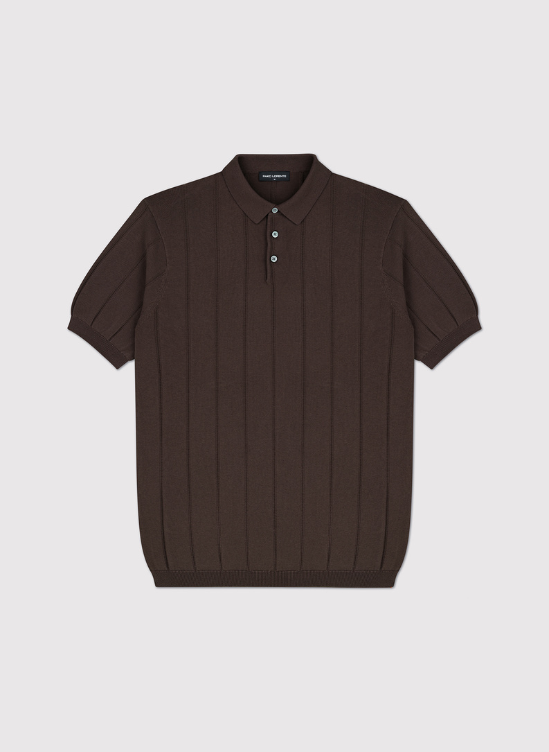 Swetrowe polo w kolorze brązowym