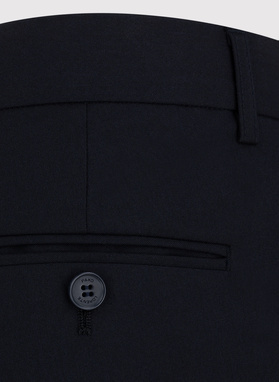 Gładkie granatowe spodnie ganiturowe