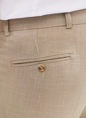 Beżowe spodnie ganiturowe