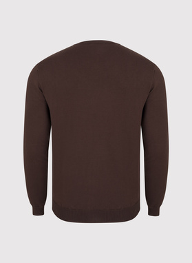 Męski kardigan w kolorze brązowym