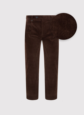 Brązowe spodnie z zakładkami