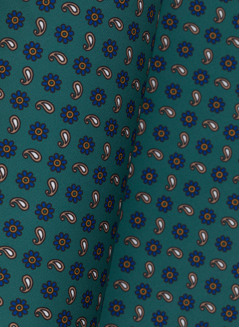 Zielona poszetka w paisley