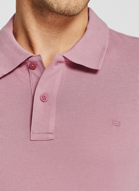 Różowe męskie polo z bawełny