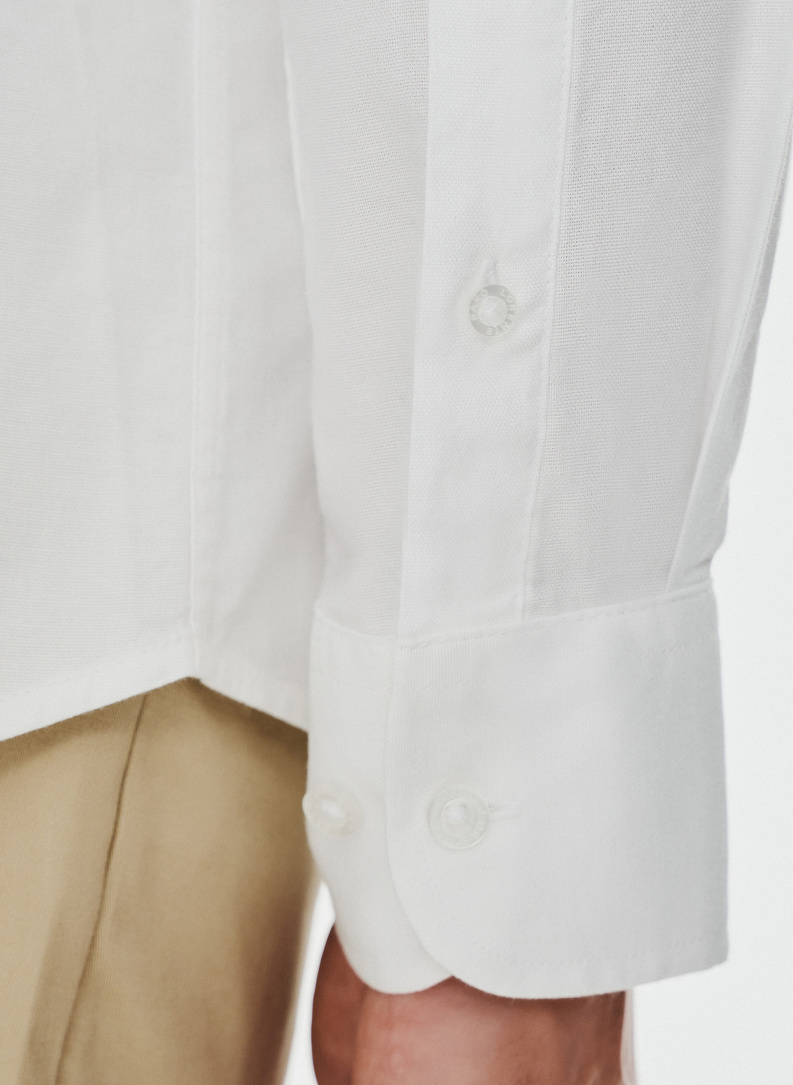 Biała bawełniana koszula męska