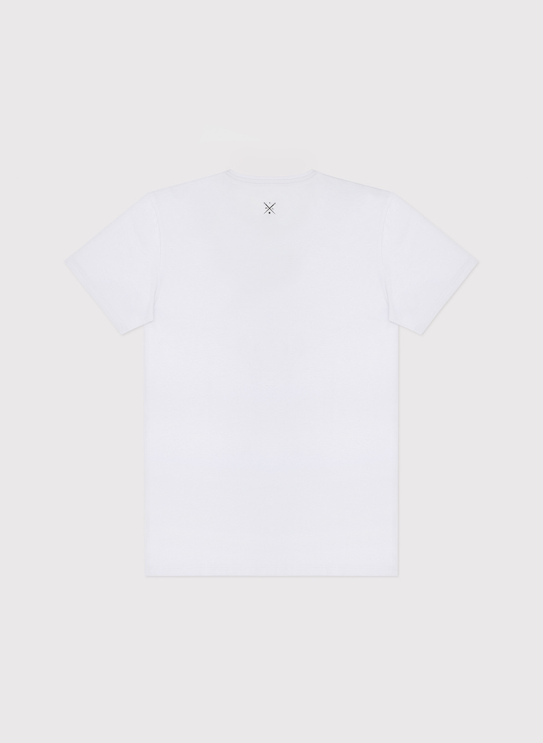 Biały gładki t-shirt męski