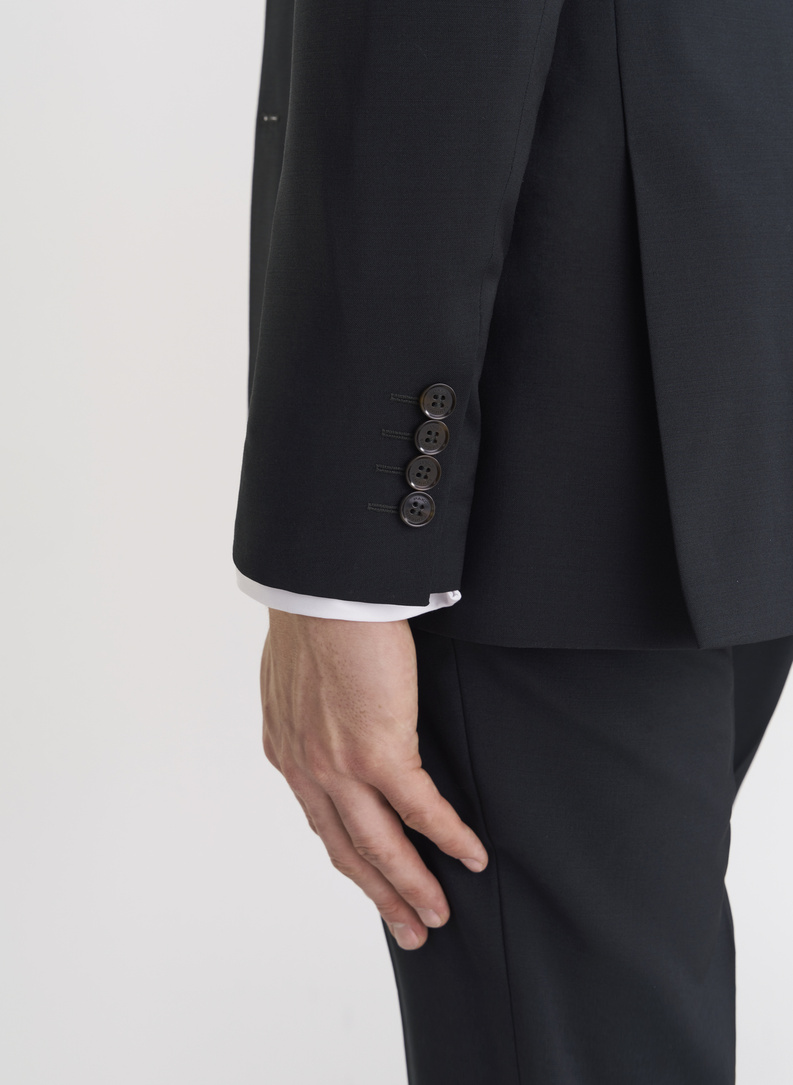 Wełniany zielony garnitur męski 