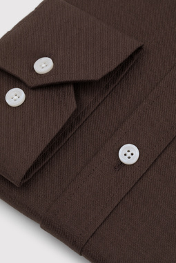 Brązowa bawełniana koszula męska