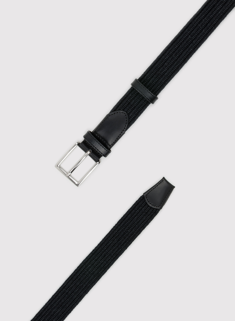 Czarny bawełniany pasek męski  