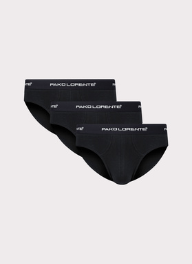 Zestaw 3 par czarnych slipów męskich