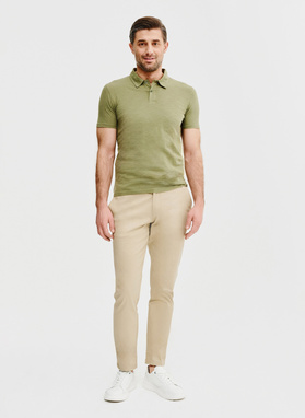 Zielone bawełniane polo